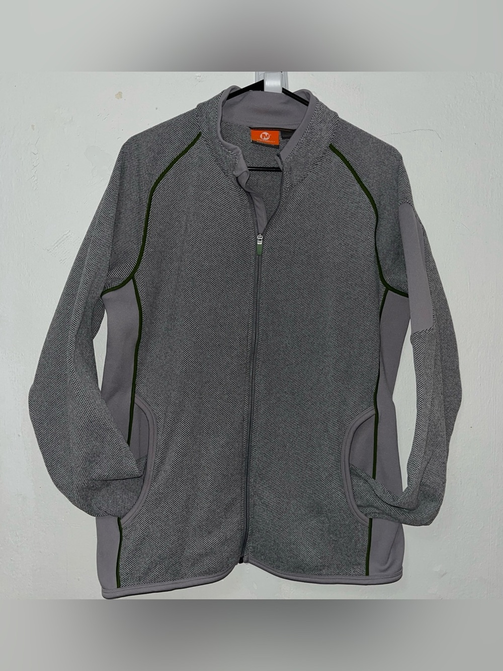 Merrell Jacket Mens Medium Full Zip Long Sleeve Outdoor Pockets Gray Casual
”